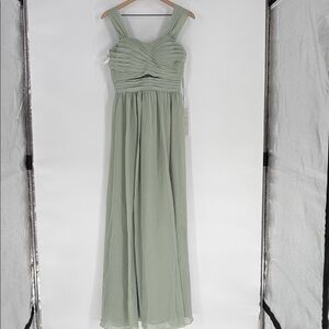 Azazie Sage Green Bridesmaid Dress 6 new